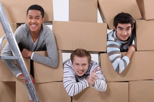 Securing household goods safely inside a moving van