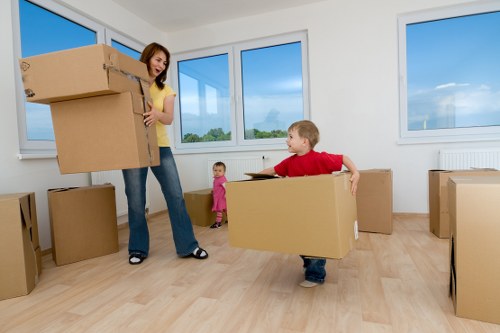 Checklist and packing materials for a Belvedere move