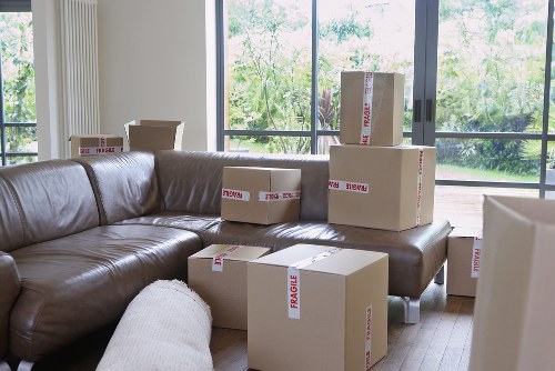 Furniture being loaded into a removals van for a house move